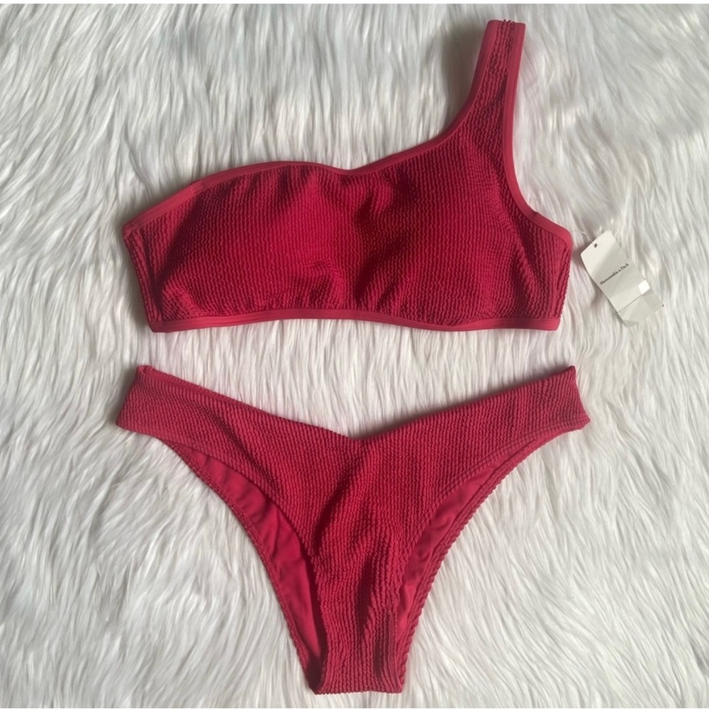 Abercrombie & Fitch One Shoulder Cheeky Bikini